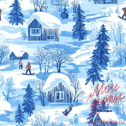 Зимняя деревня